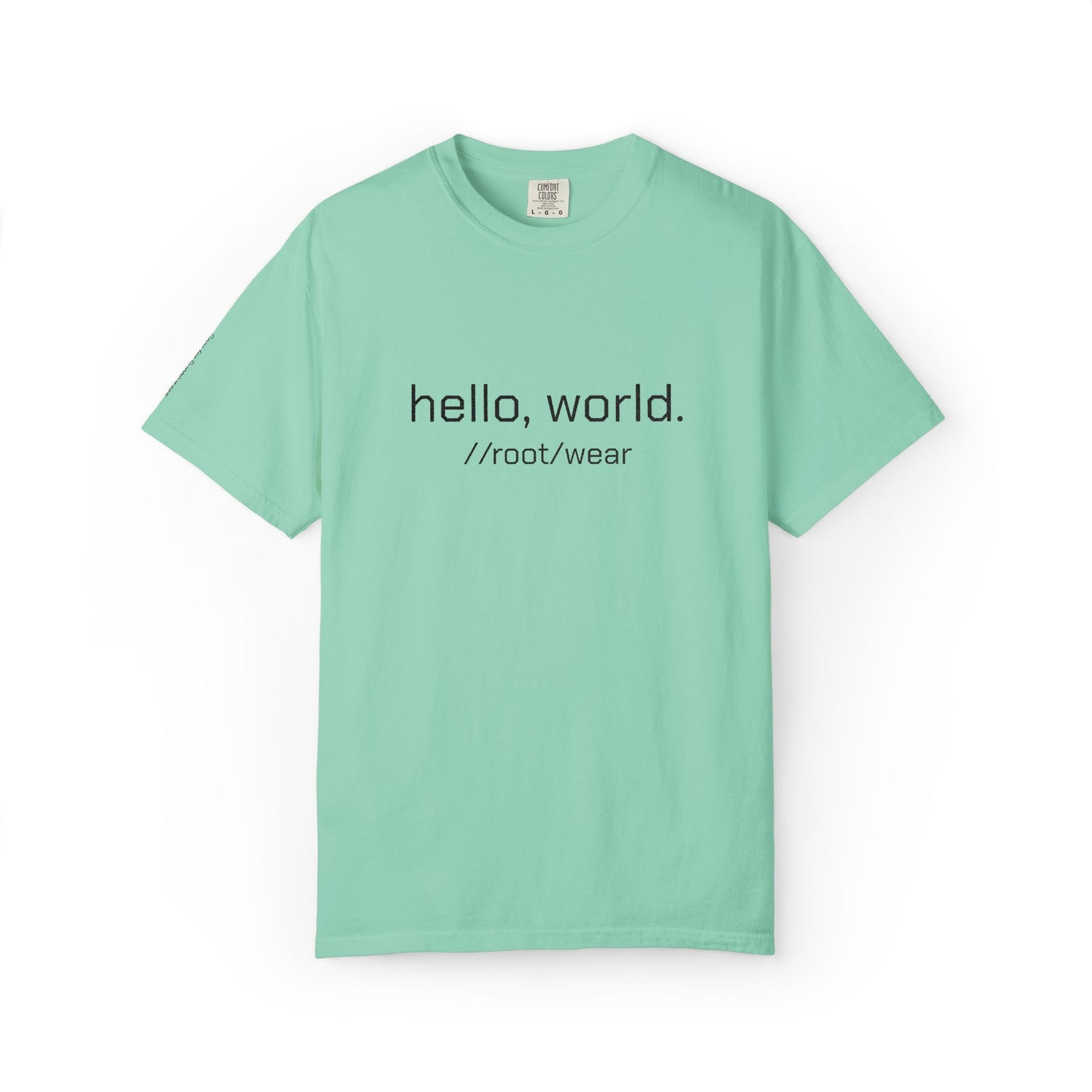 'Hello World' Embroidered Tech T-shirt