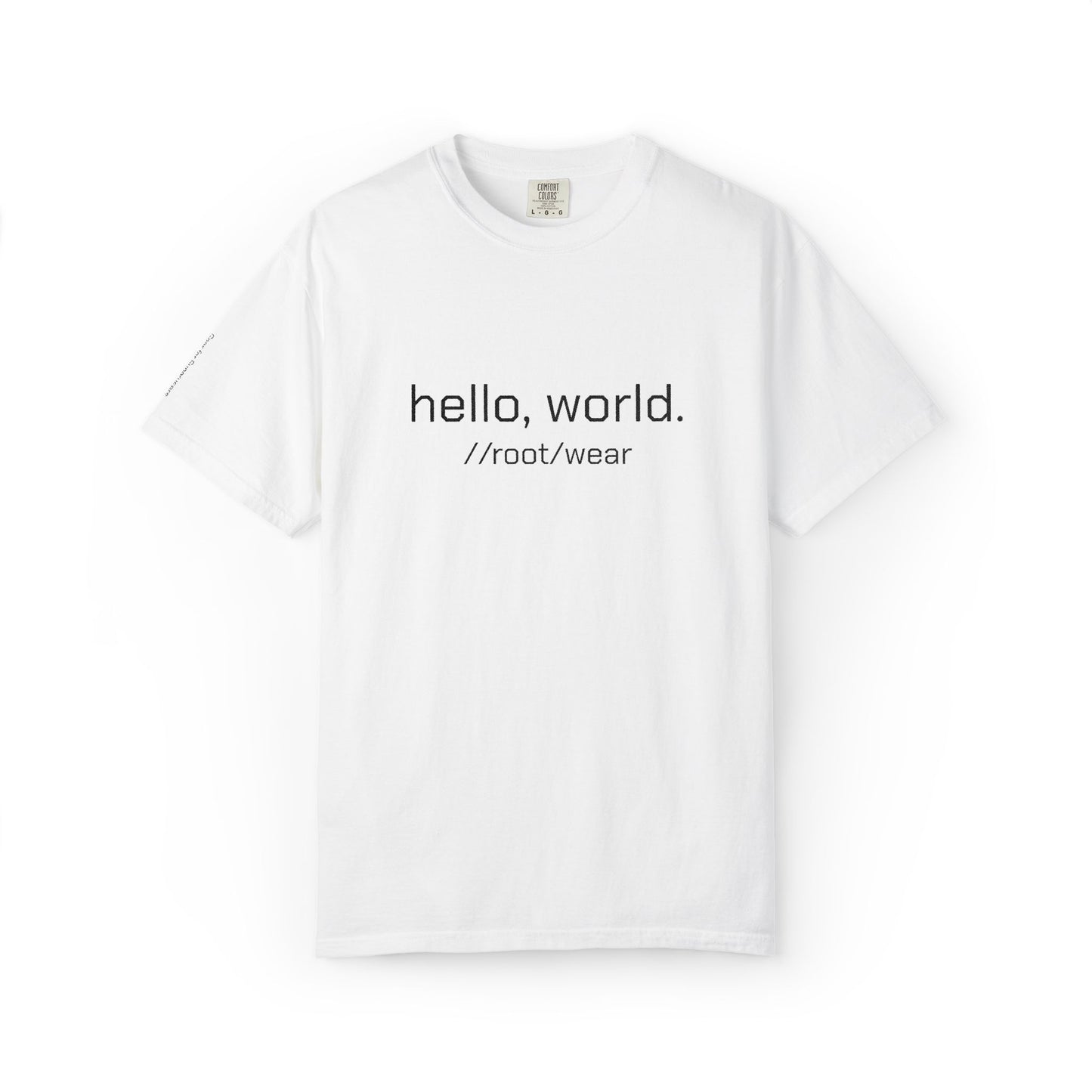 'Hello World' Embroidered Tech T-shirt