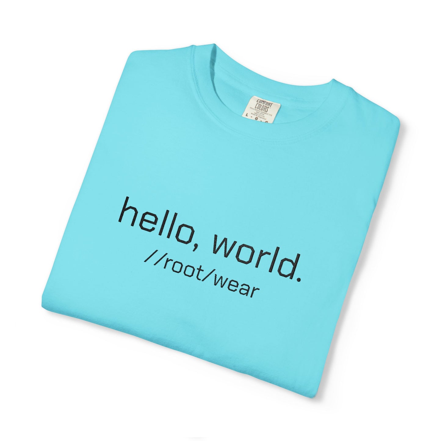 'Hello World' Embroidered Tech T-shirt