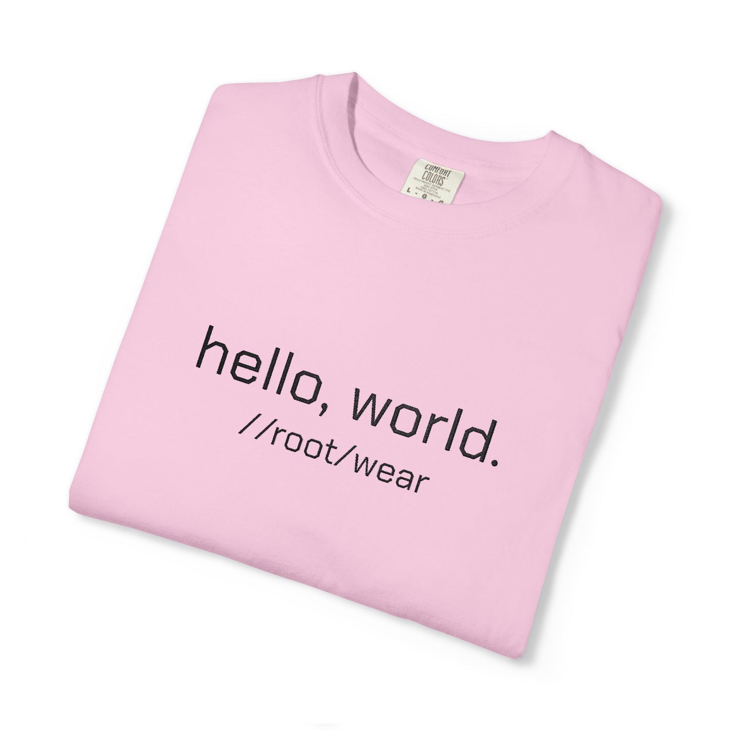 'Hello World' Embroidered Tech T-shirt