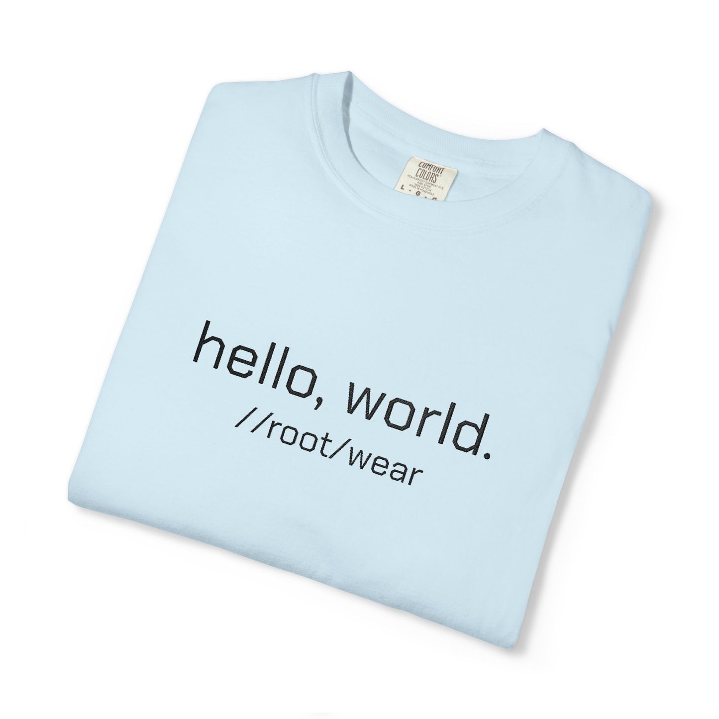 'Hello World' Embroidered Tech T-shirt