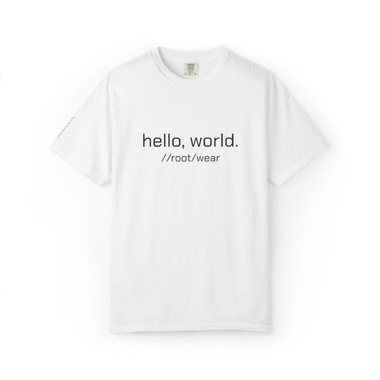 'Hello World' Embroidered Tech T-shirt